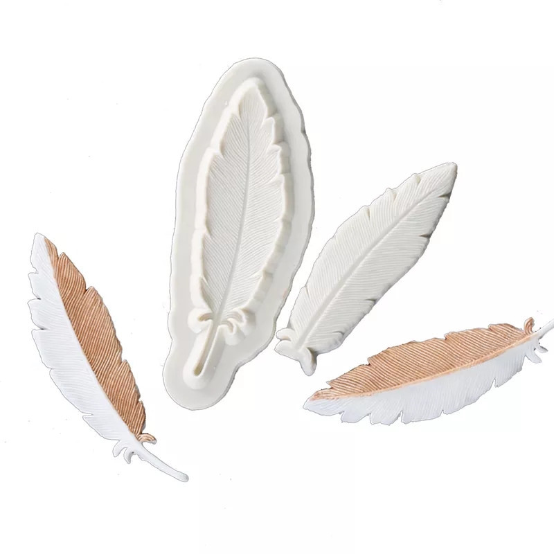 Молд силиконовый Перо 128 на 50 мм серый Киев - изображение 4