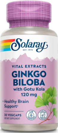 Гинкго билоба Solaray Ginkgo Biloba Extract One 120mg 30 вег капс Киев