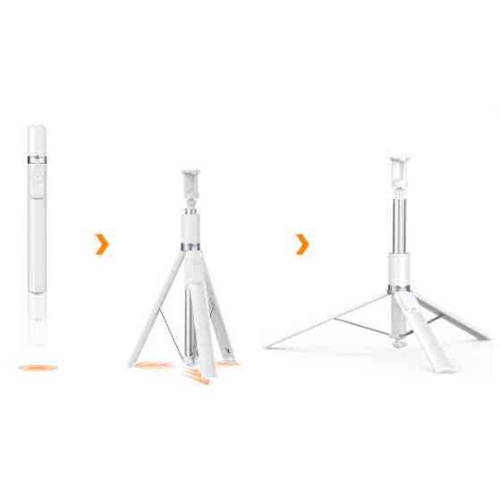 Селфі палиця штатив для телефону з поворотом нахилом пультом 35-180см Telesin P1-TSS-002 Київ