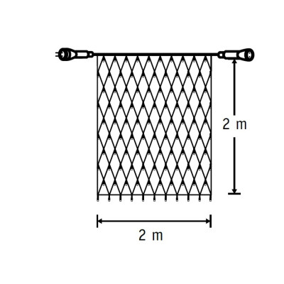 Гірлянда Luca Lighting сітка чорна 2х2 м теплий білий (8711473759860) Вінниця - фото 3