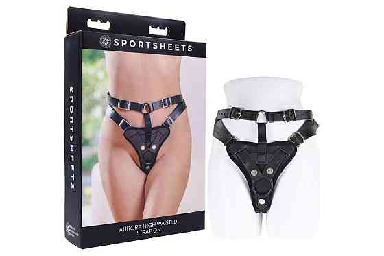 Трусики для страпонов Sportsheets Aurora High Waisted черные Sex Aura Киев