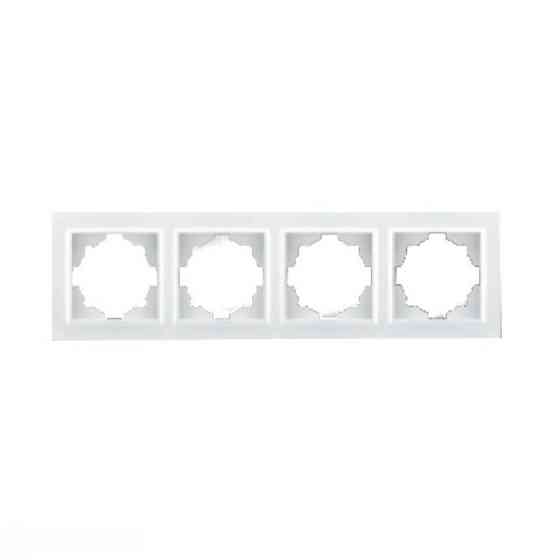 Рамка чотиримісна, Enzo  білий Дніпро