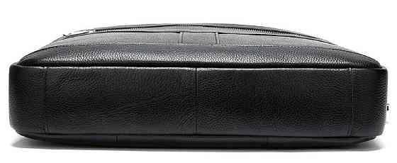 Деловая мужская сумка из зернистой кожи Vintage 14886 Черная Киев