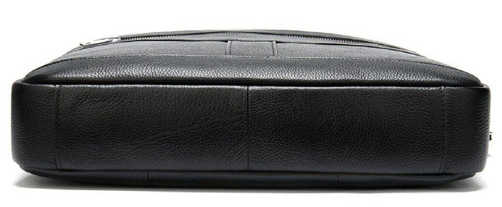 Деловая мужская сумка из зернистой кожи Vintage 14886 Черная Киев - изображение 3