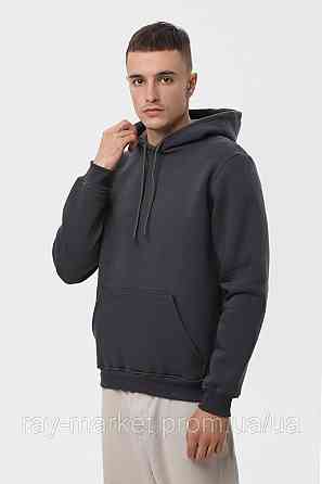 Худи мужское базовое утепленное RAY BASIC темно-серое (U0401M-Dark Grey) L Киев