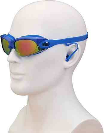 Синие очки для плавания с берушами и защитой от УФ Киев