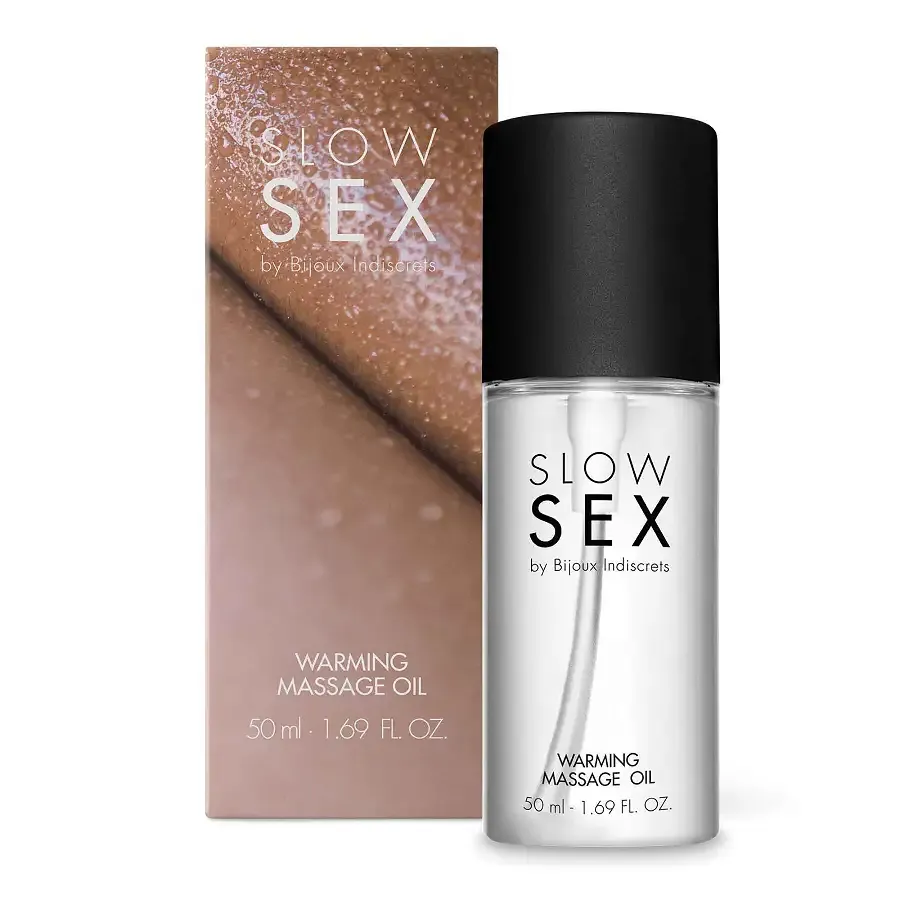 Розігрівальна їстівна масажна олія Bijoux Indiscrets Slow Sex Warming massage oil Львів - фото 1