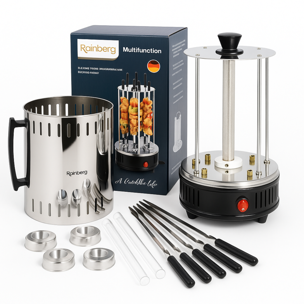 Электрошашлычница Rainberg RB-8612 на 6 шампуров 3200 W FV-26 Львов - изображение 6