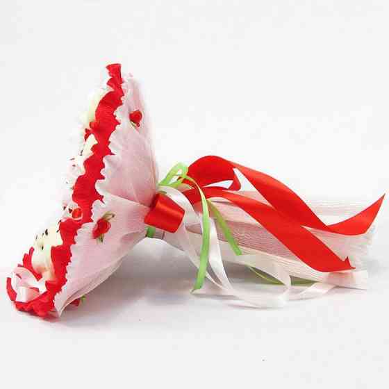 Букет из мягких игрушек 5 мишек 5289IT красный Винница