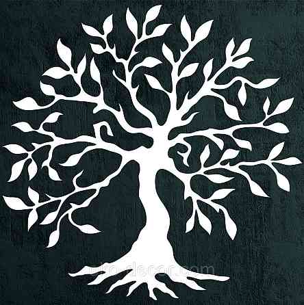 Декоративне настінне Панно «Дерево серце» Декор на стіну 50*23 см, Білий Київ