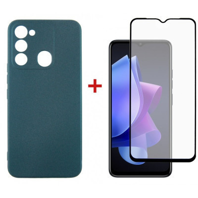Чехол для мобильного телефона Dengos Tecno Spark GO 2022 Case + Glass (Green) (DG-KM-87) Винница - изображение 1