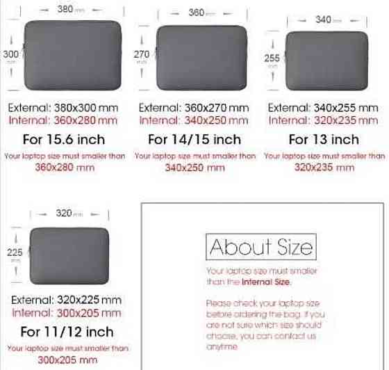 Сумка-чехол защитная для ноутбука 11-12, 13, 14-15, 15,6 дюймов. Киев