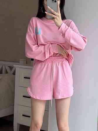 Жіночий прогулянковий костюм двійка: кофта і шорти турецька двонитка Одеса