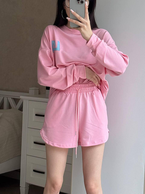 Жіночий прогулянковий костюм двійка: кофта і шорти турецька двонитка Одеса - фото 5