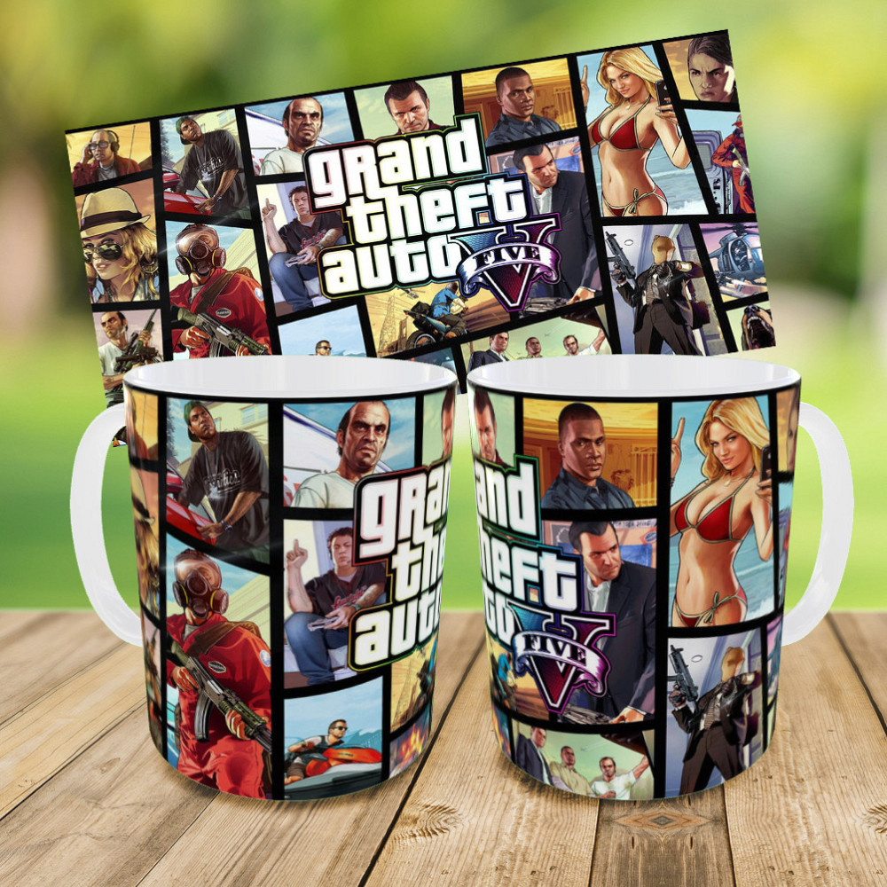 Дитячий набір Grand Theft Auto V сумка-бананка + керамічна кружка з принтом (5596) Київ - фото 4