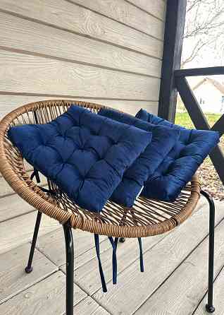 Подушка для стільців (40x40х5 см) Decorator Velour колір синій 84-113 Київ