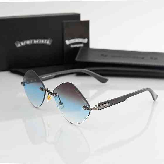 Женские брендовые безоправные очки Chrome Hearts (20870) blue Киев