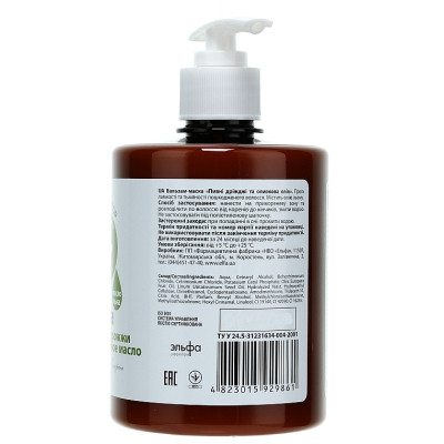 Маска для волосся Домашній Доктор Блиск та сила Пивні дріжджі і оливкова олія 500 мл (4823015929861) Вінниця - фото 2