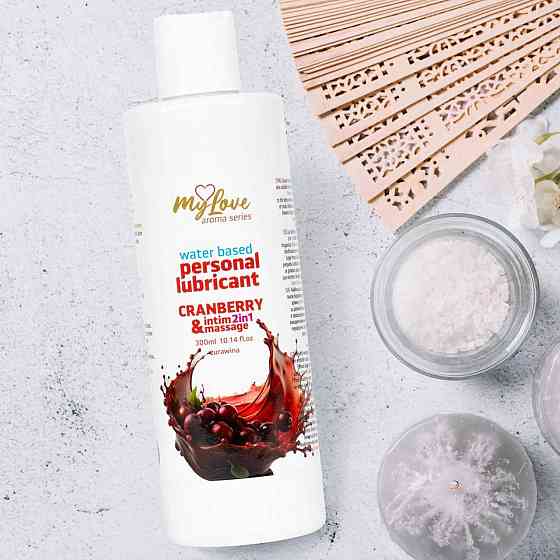 2в1 лубрикант та масажний гель - MyLove Aroma Series Intim&Massage Cranberry, 300 мл Sex Aura Київ