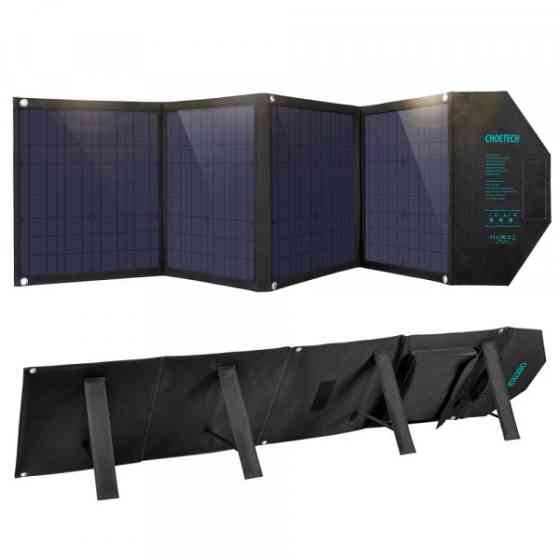 Сонячна панель для УМБ Choetech 80W (158x41см) DC80W, 5V/2.4A USB + 5V/2.4A QC3.0 + USB-C PD3.0(30W) (SC007) Киев
