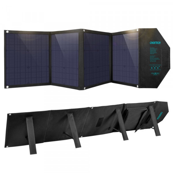 Сонячна панель для УМБ Choetech 80W (158x41см) DC80W, 5V/2.4A USB + 5V/2.4A QC3.0 + USB-C PD3.0(30W) (SC007) Київ - фото 3