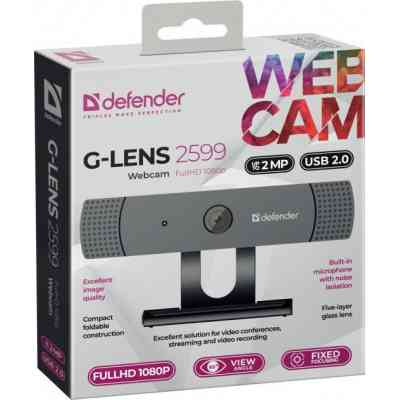Веб-камера Defender G-lens 2599 Full HD 1080p Black (63199) Винница