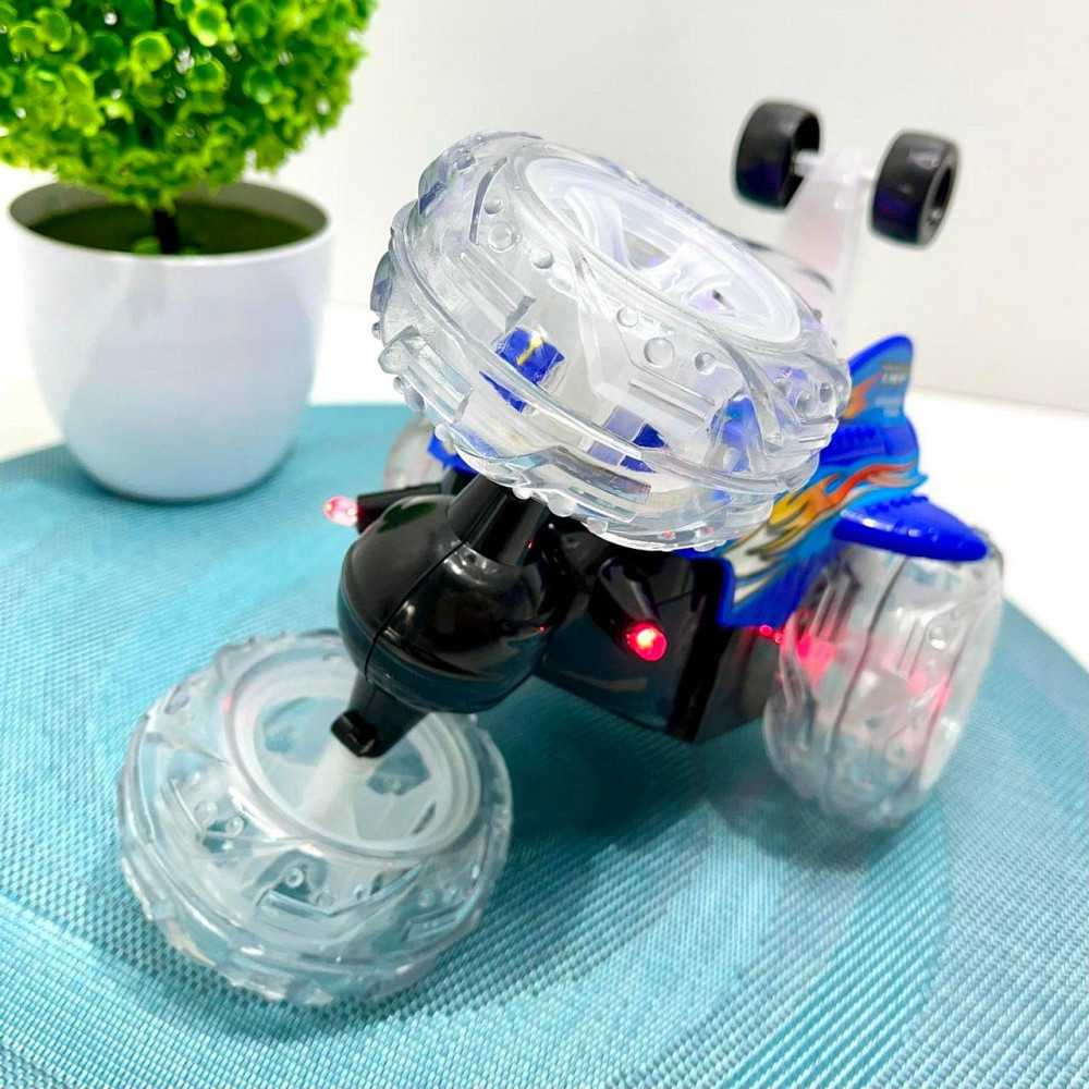 Машина Перевертень радіокерована трюкова зі колесами, що світяться 19см Синя (9996 M) Чернігів - фото 9