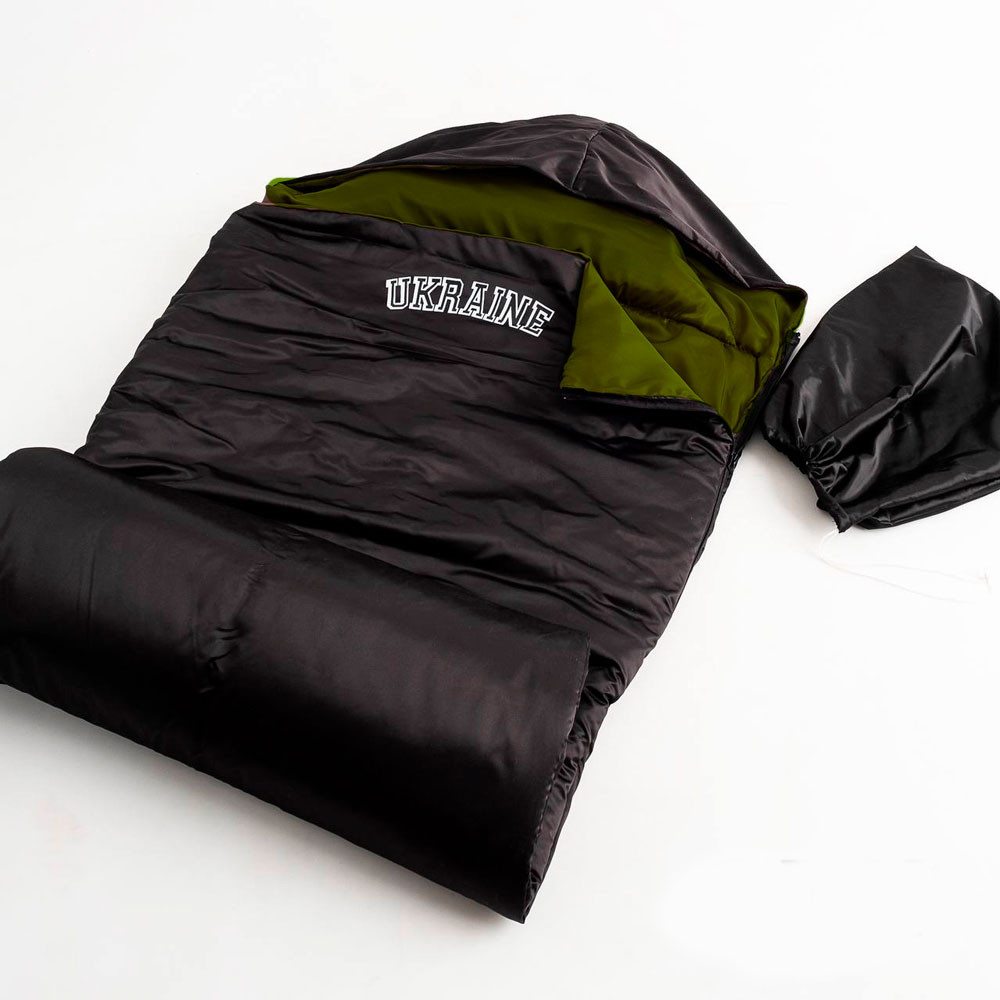 Спальный мешок тактический теплый спальный с чехлом, туристический зимний. Цвет: черный WY-40 Львов - изображение 4