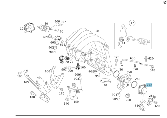 Mercedes-Benz  A2660940011 Фланець дросельної заслінки M266 Одеса