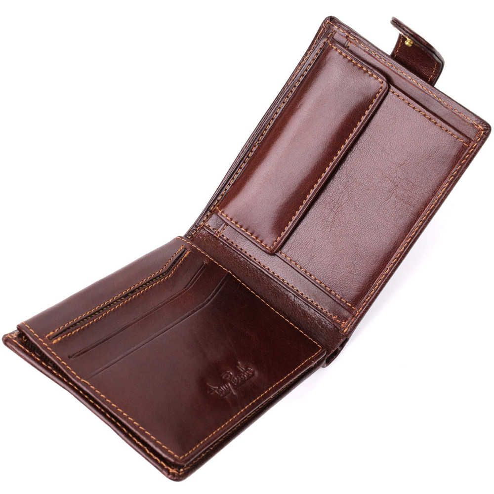 Чоловічий гаманець з гладкої натуральної шкіри Tony Perotti 20852_1 (396A-Q moro) Коричневий Київ - фото 7
