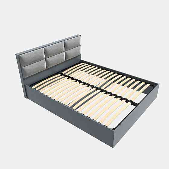 Кровать двуспальная Эверест КЛ-1600 Лайт (ламельный каркас) 160х200 см Графит (DTM-4901) Львов