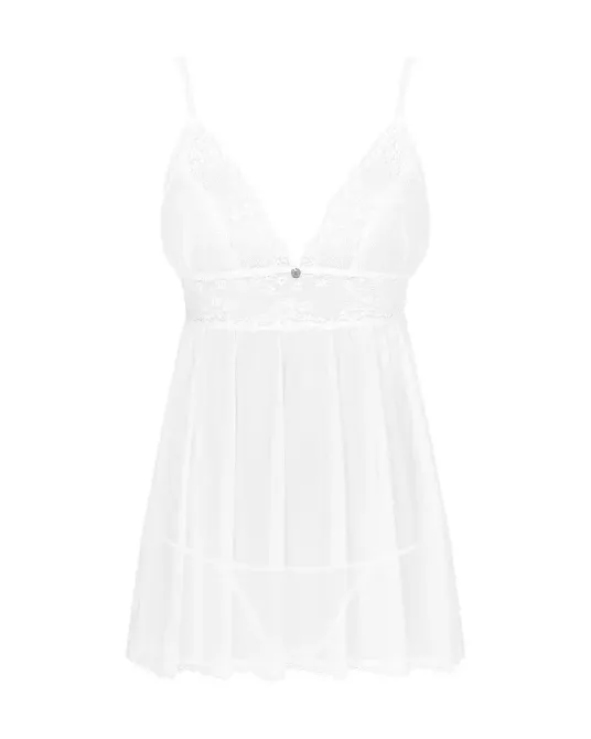 Пеньюар і трусики Obsessive Heavenlly babydoll & thong XS/S Львов - изображение 3