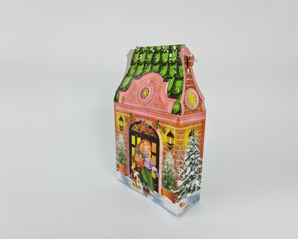 Святкове паковання для новорічних подарунків (700 грм) No239с "Новорічний будинок" (1 шт.) Харків - фото 4