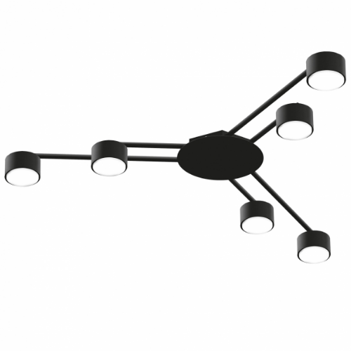 LED Світильник під лампу 6*GX53 накладний чорний VL-SPF21B-B Videx Житомир - изображение 3