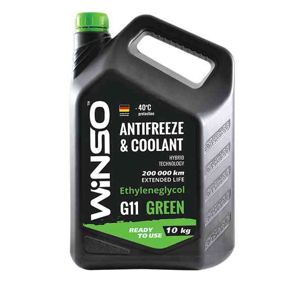 Антифриз Winso Antifreeze & Coolant Green G11 -40°C готовый зеленый 10кг Львов