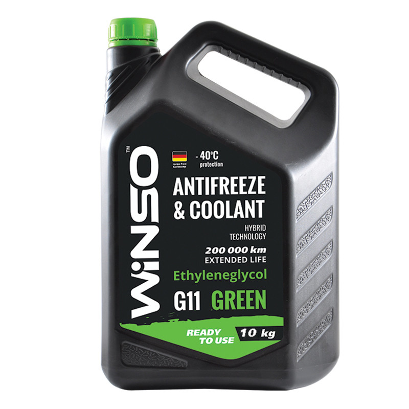 Антифриз Winso Antifreeze & Coolant Green G11 -40°C готовый зеленый 10кг Львов - изображение 1