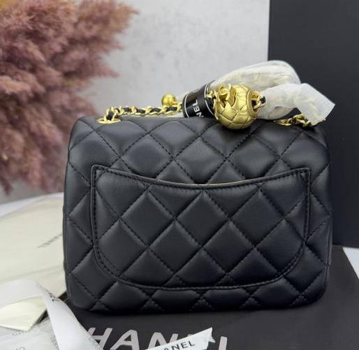 Сумка женская кожаная стеганая (Черный) Винница - изображение 3