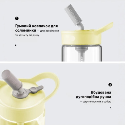 Бутылка для воды Buydeem CD1017 500 мл Mellow Yellow (CD1017-MY) Винница - изображение 10