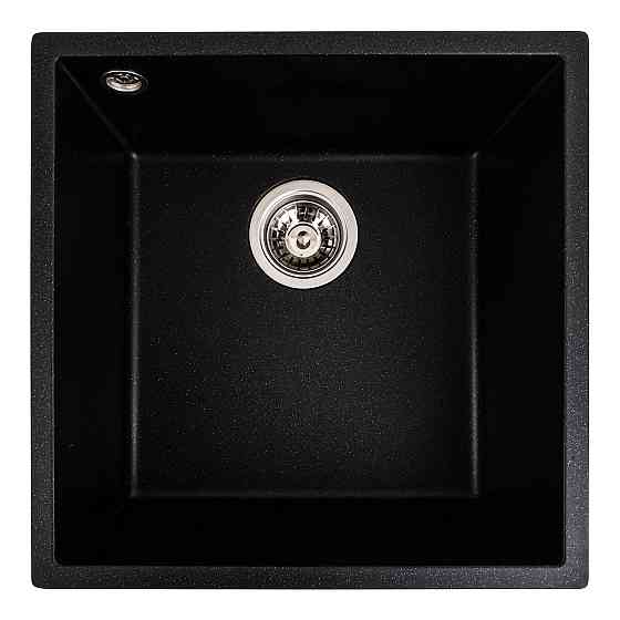 VALESO Гранітна мийка для кухні VALESO RUBA 4040 матова Чорний металік Киев