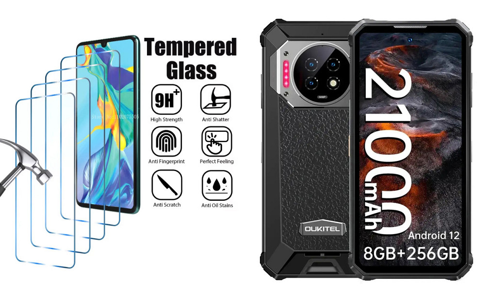 Захисне скло ArmorGlass для Oukitel WP19, WP19 Pro 2023 – стійке до подряпин та ударів Київ - фото 1