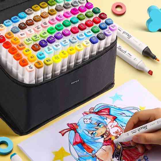 Набір якісних двосторонніх маркерів 80 штук Тоисһ Smooth для скетчинга на спиртовій основі, Відеоогляд! Кам'янець-Подільський