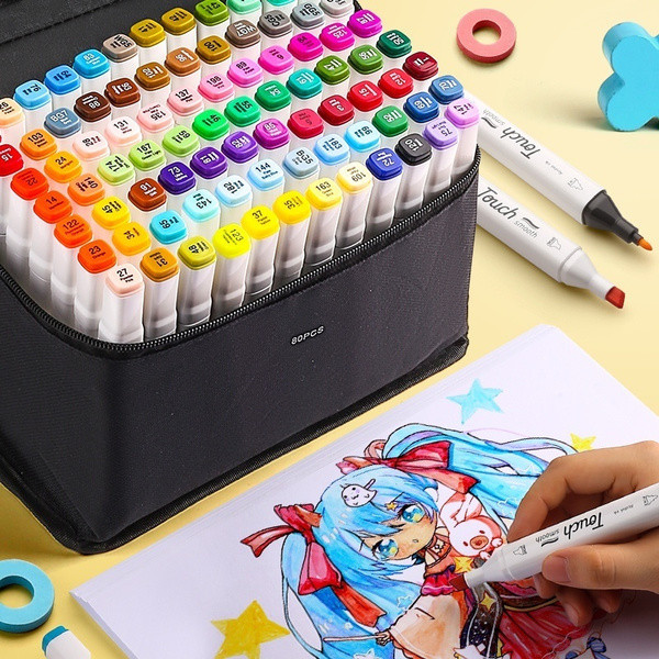 Набор качественных двусторонних маркеров 80 штук Touch Smooth для скетчинга на спиртовой основе, Видеообзор! Каменец-Подольский - изображение 4