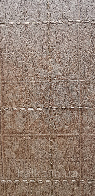 Шпалери вінілові на флізеліні AdaWall Signature1.06х10 під шкіру смуги структурні коричневі золотисті Київ - фото 2