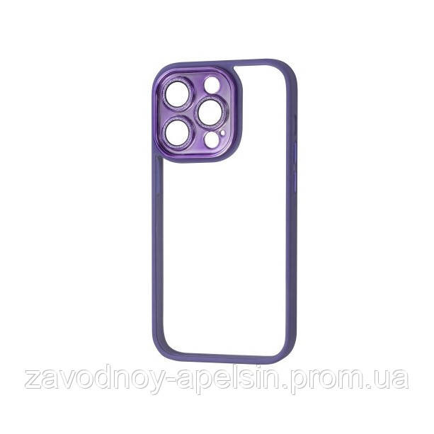 Iphone 14 Pro Чохол Захист камери Блискітки Glitter (фіолетовий) Одеса - фото 1