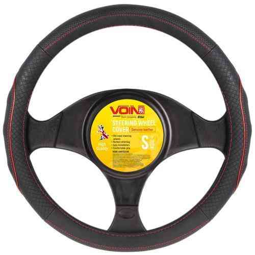 Чохол на кермо VLOD-L282 чорний-червоний S з перфорованої шкіри Харків