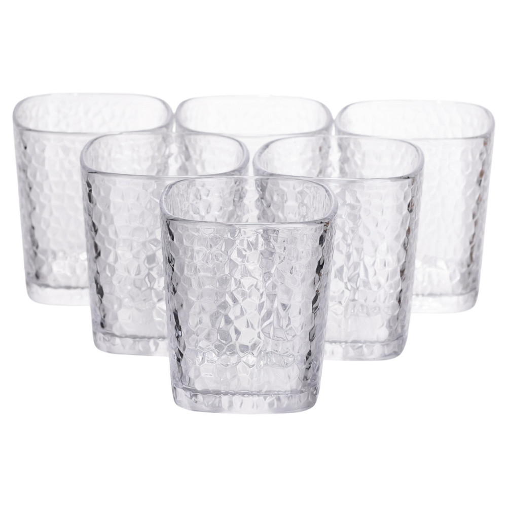 Набір прозорих скляних стаканів для напоїв, 6 шт. Київ - фото 1