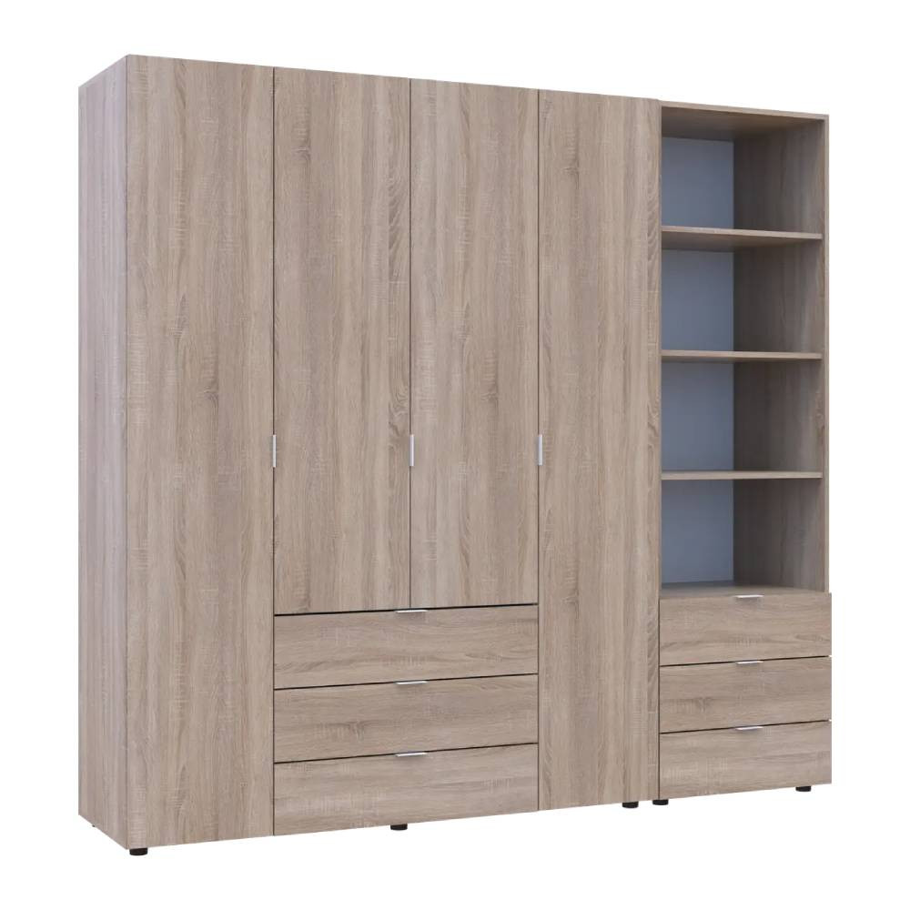 Шафа для одягу Doros Гелар Дуб сонома 4ДСП з пеналом 215х49.5х203.4 (DRS-011929) Дніпро - фото 7