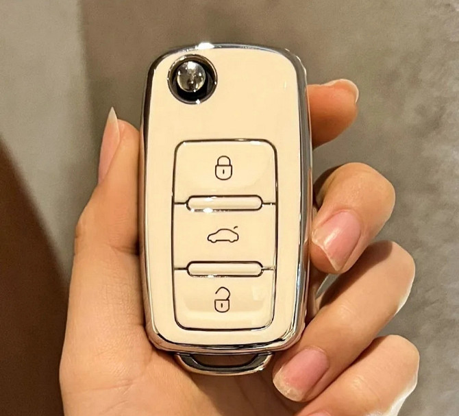 Чохол на автомобільні ключі Volkswagen Skoda 3 кнопки Смела - изображение 4