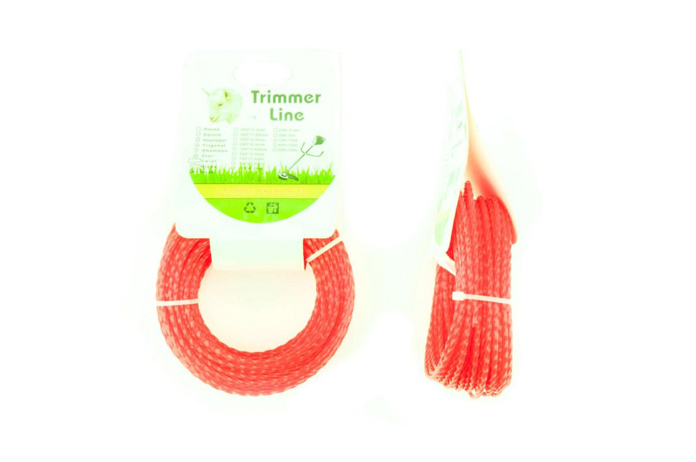 Леска мотокосы Ø2,4mm, 15 метров (косичка, красная) Мукачево - изображение 1