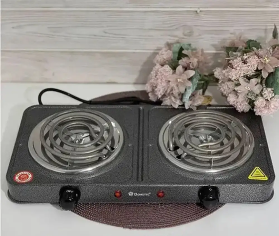 Настольная электрическая плита Domotec MS-5802, мощность 2000 Вт, серый цвет – компактная и удобная для кухни. Одесса